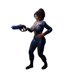 Female Wasteland Survivor Character 3d model