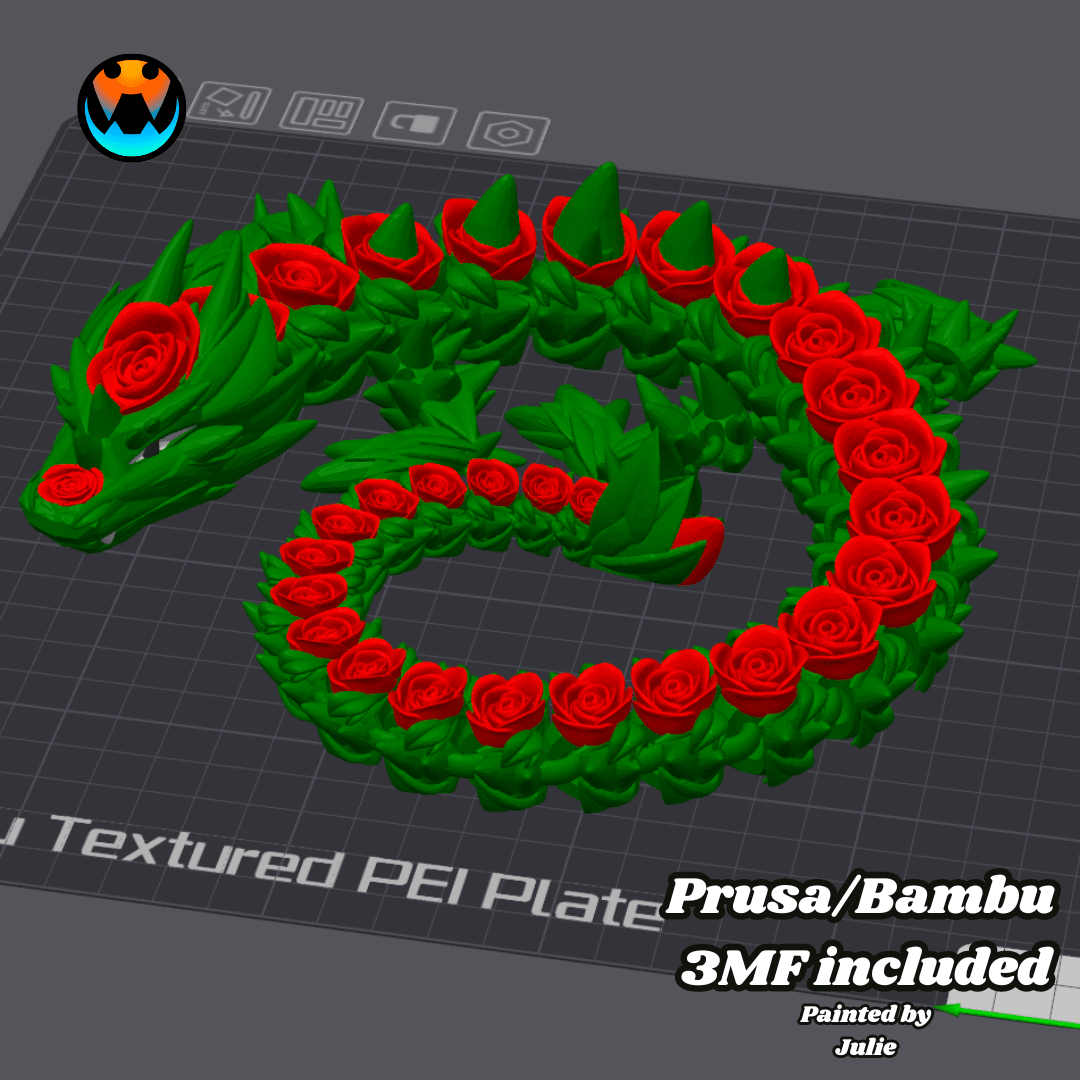 Rose Dragon 3d model