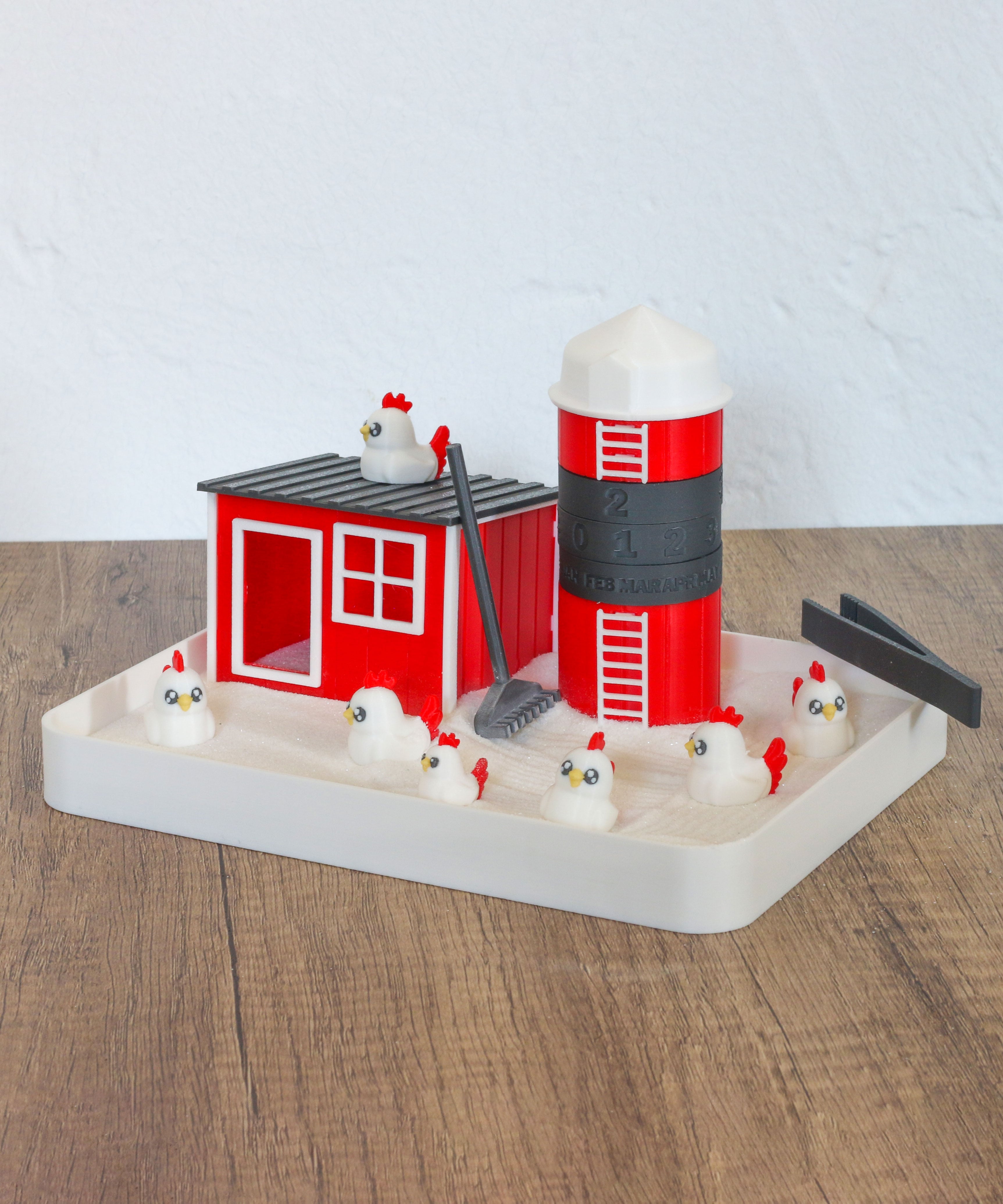 The Chicken Zen Garden With Perpetual Calendar 3d model