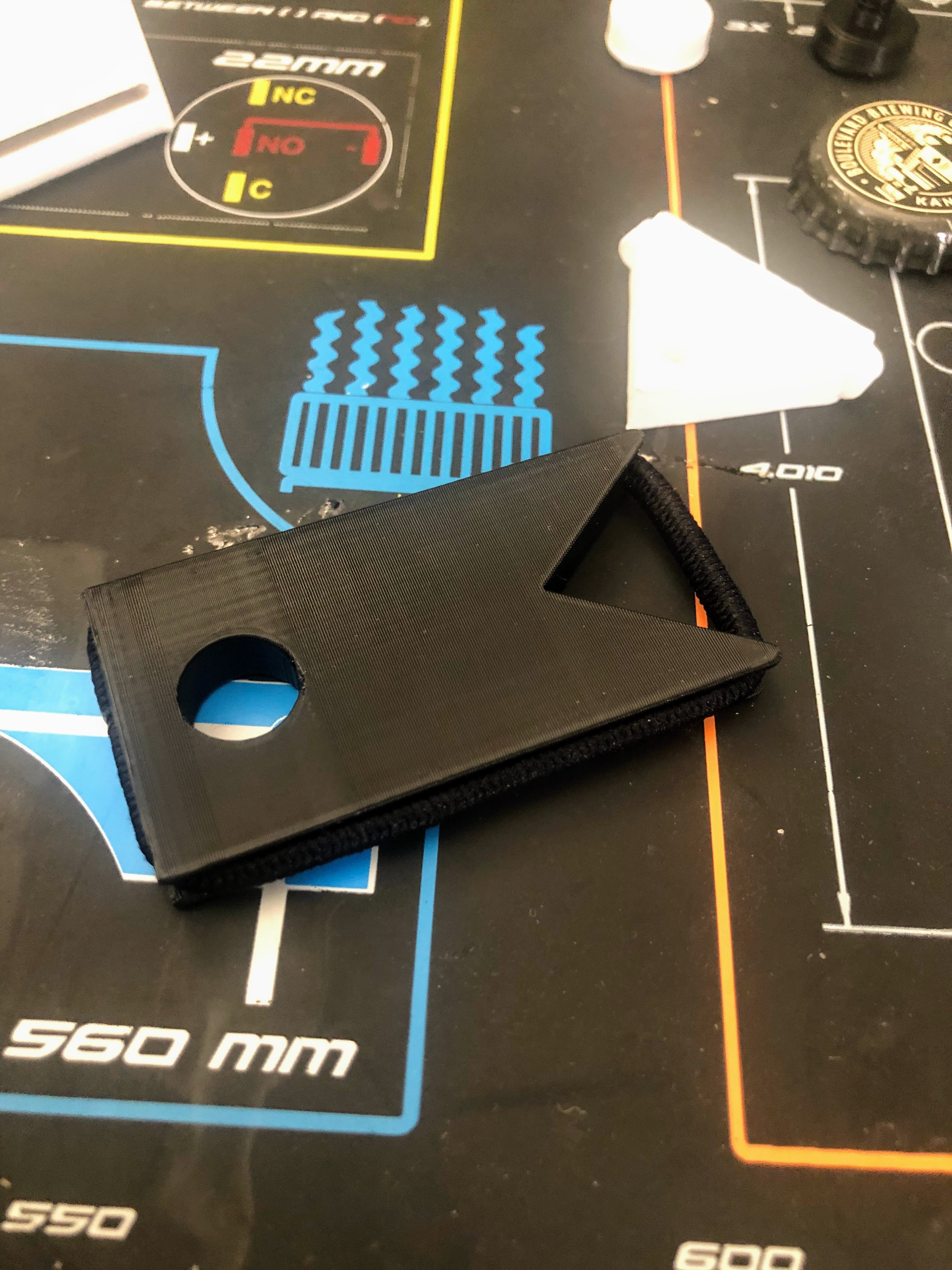 Wrist mounted bottle cap launcher - Step 1: Wrap hair-tie around "Core" - 3d model
