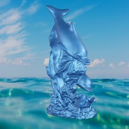 Dolphin seashell lookdown 3d model
