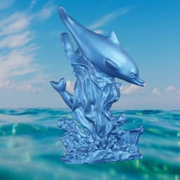 Dolphin seashell lookdown 3d model