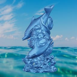 Dolphin seashell lookdown 3d model