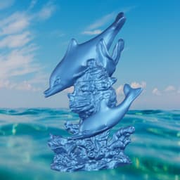Dolphin seashell lookdown 3d model