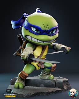 Leo TMNT Chibi - Premium Collectible 3d model