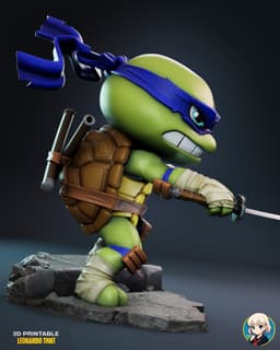 Leo TMNT Chibi - Premium Collectible 3d model