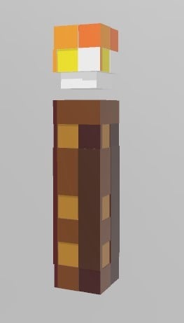 Minecraft torch lamp 3d model