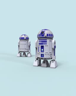 R2-D2 Fidget Clicker Keychain 3d model