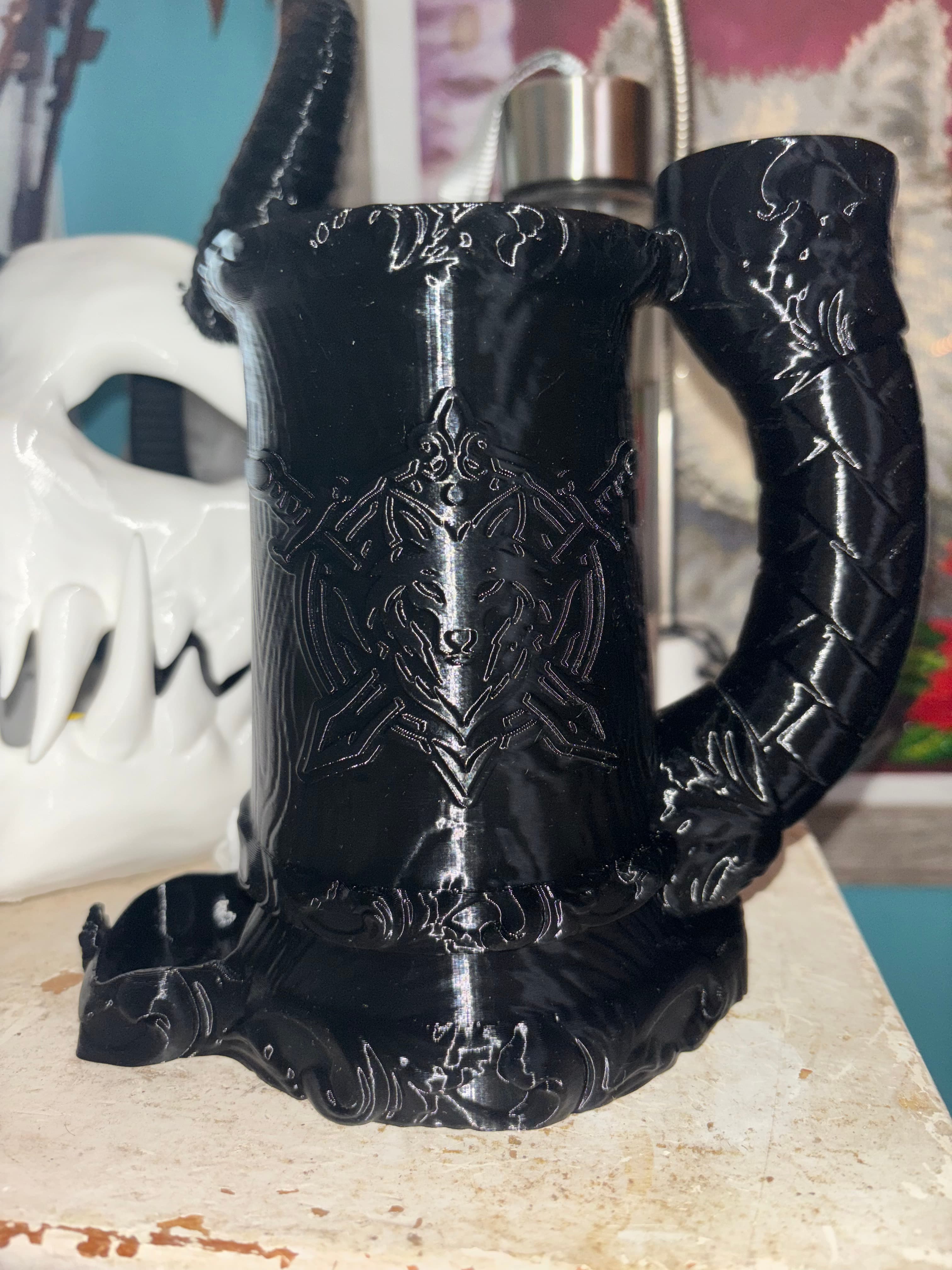 I really enjoy this model, I remixed it a bit so it can hold water in it. I believe it’s safe to drink out of.