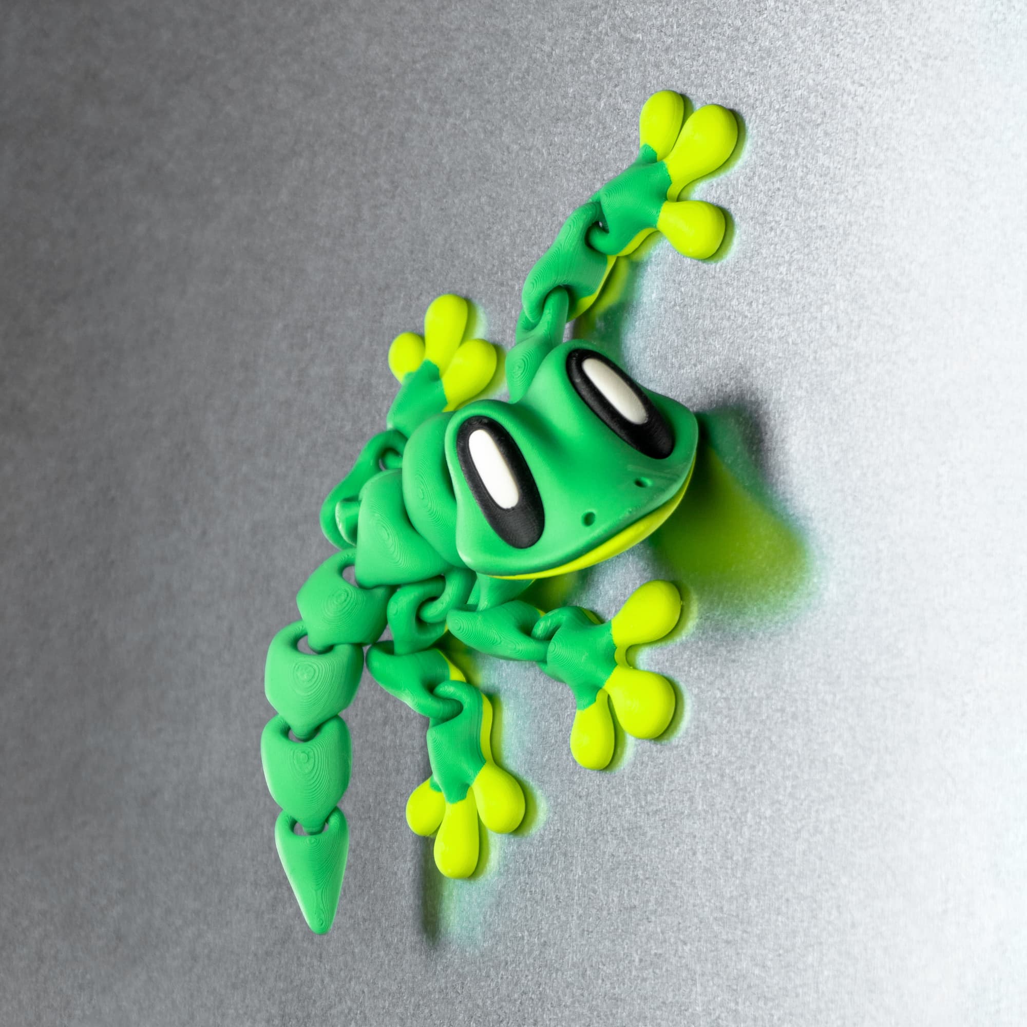 Blob Gecko - Flexi Magnetic Art Toy with Rock 3d model