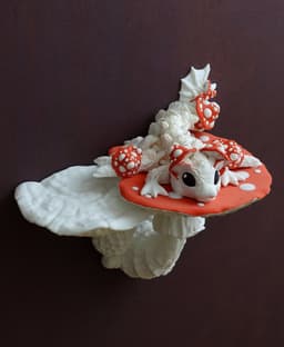 Mushroom dragon and shelf 3d model