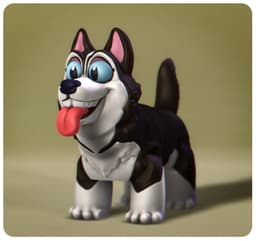 Happy Dogs Husky 3d model