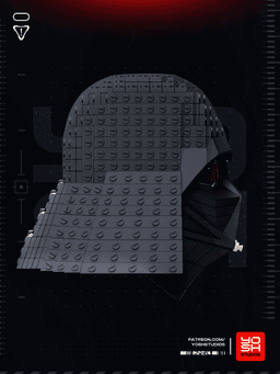 Darth Vader Brick Helmet 3D Printer STL 3d model