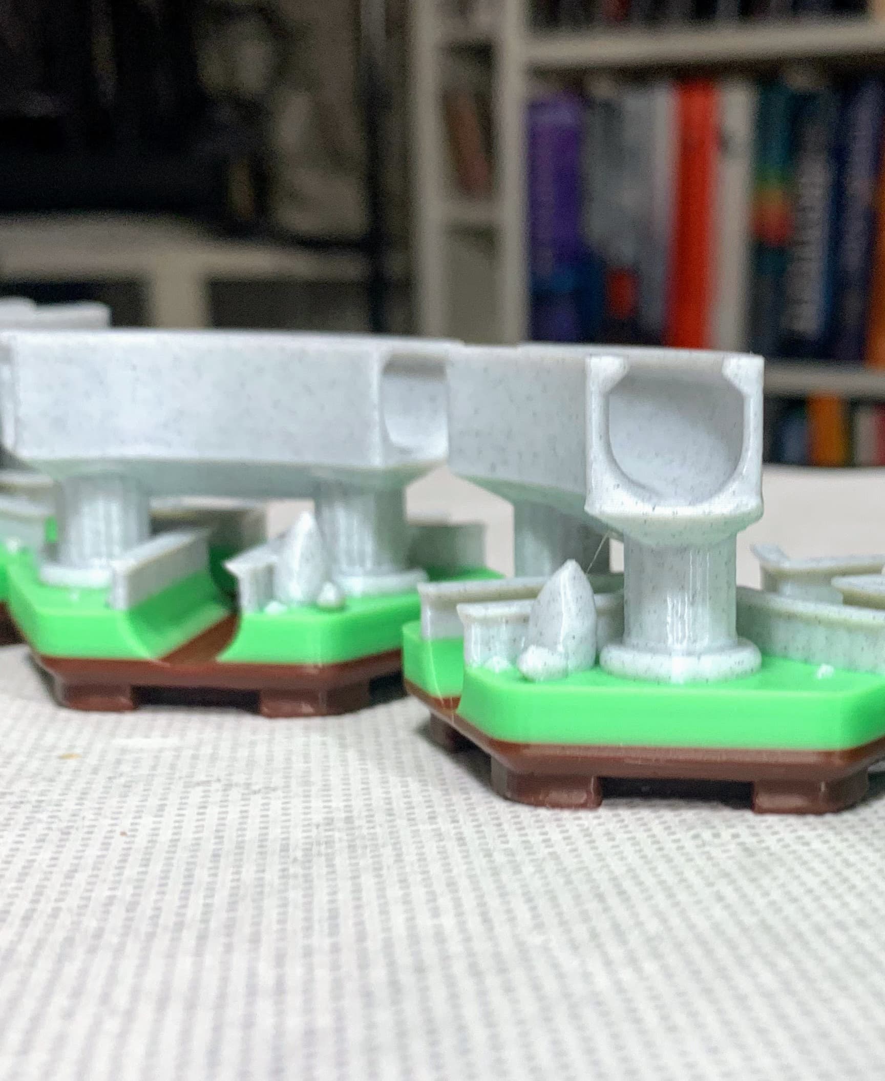 I inadvertently printed these with no supports, to my surprise and delight they came out great anyway!