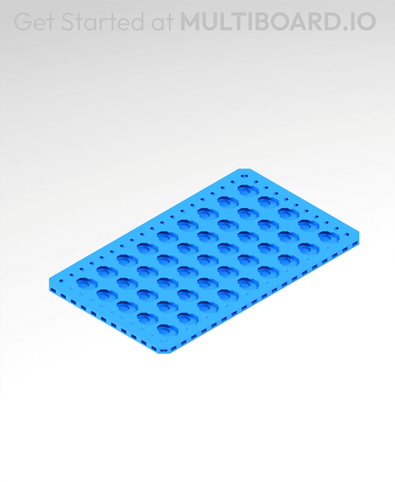 10x6 MU - Point Hole MU - MultiBoard Plate 3d model