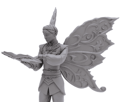 Fairy Attendant Reading Book 3d model
