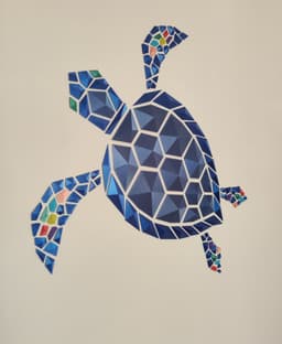 Geometric Sea Turtle wall art 3d model
