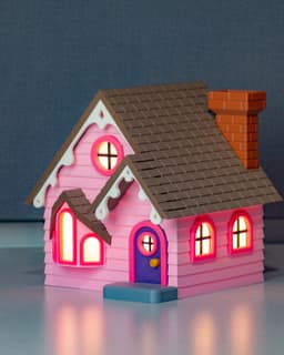 Cute Cottage - Village House - Lamp 3d model