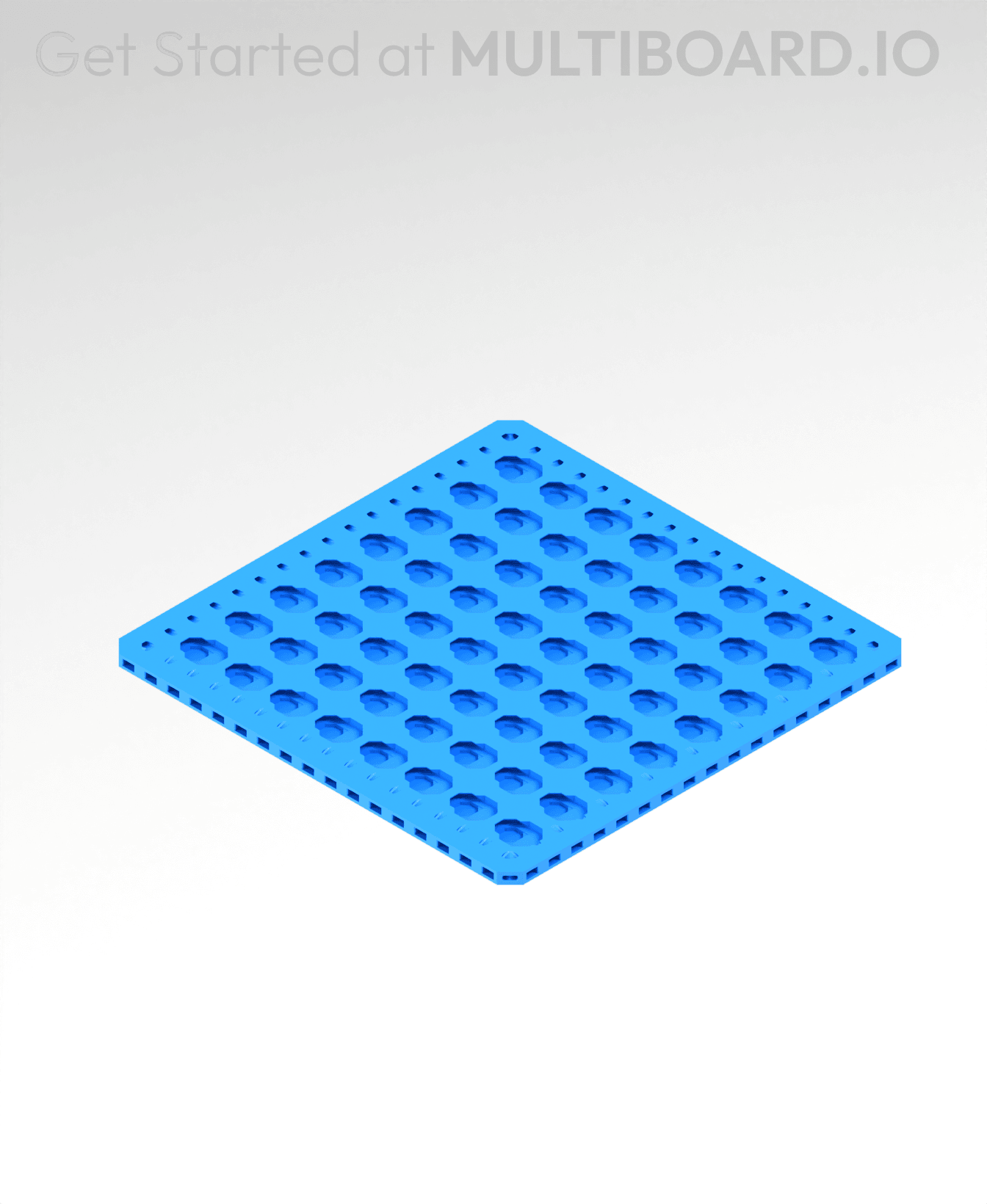 9x9 MU - Point Hole MU - MultiBoard Plate 3d model