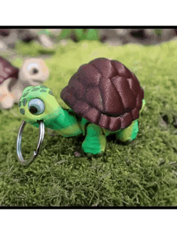 Flexi turtle Clicker & Keychain 3d model