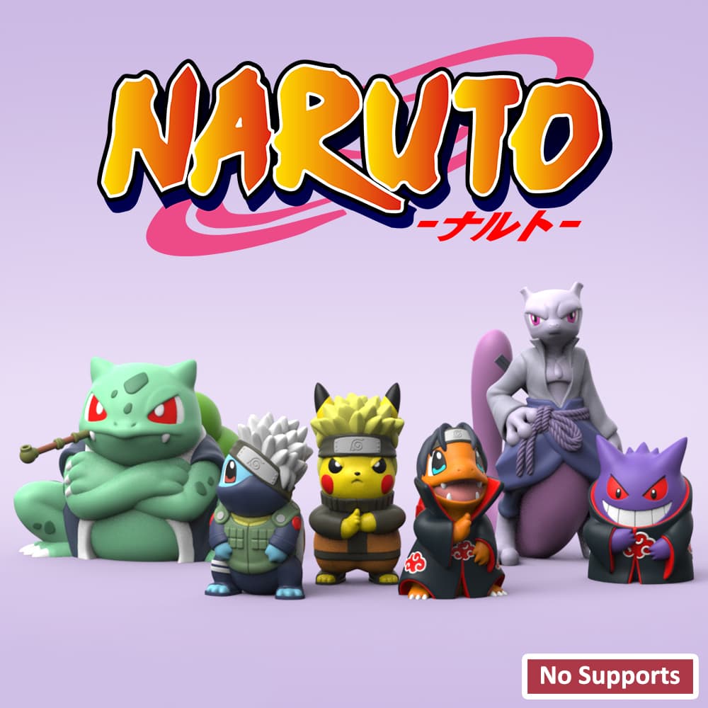 Pikachu x Naruto 3d model