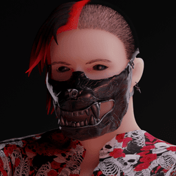 Wolf Mask / Ku-Ronin Mask, Ronin, Japanese Mask 3d model