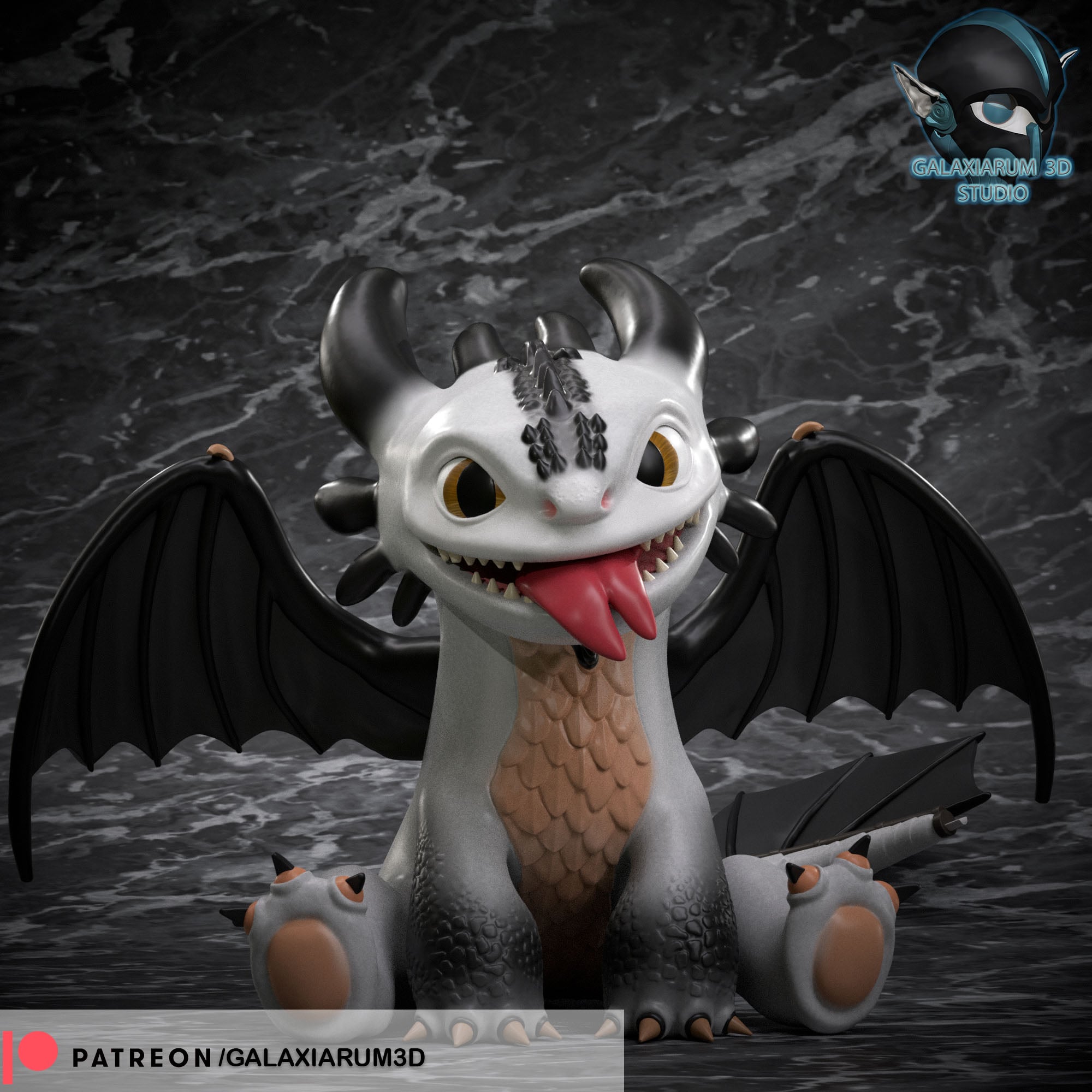 Toothless_cute baby Night Fury 3d model