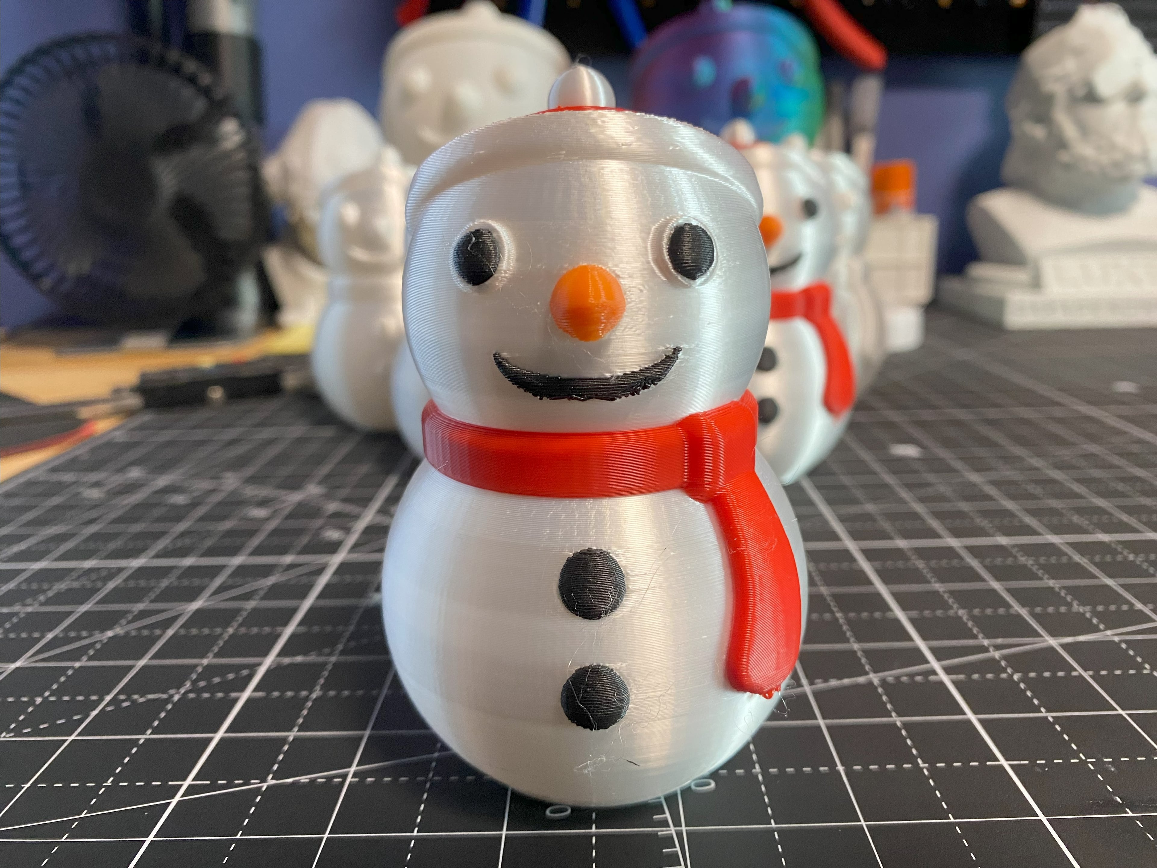Snowman Lights 3d model