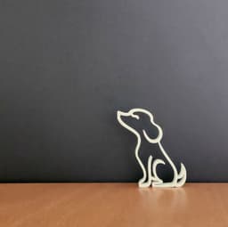 Dog easy print 3d model