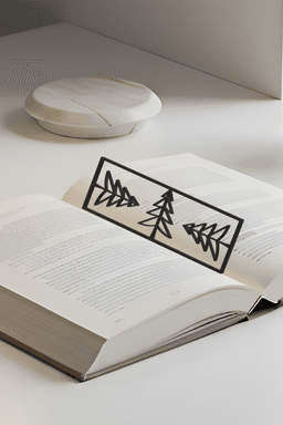 Pine Tree Bookmark, Creative Bookmark, Gift Idea 3d model