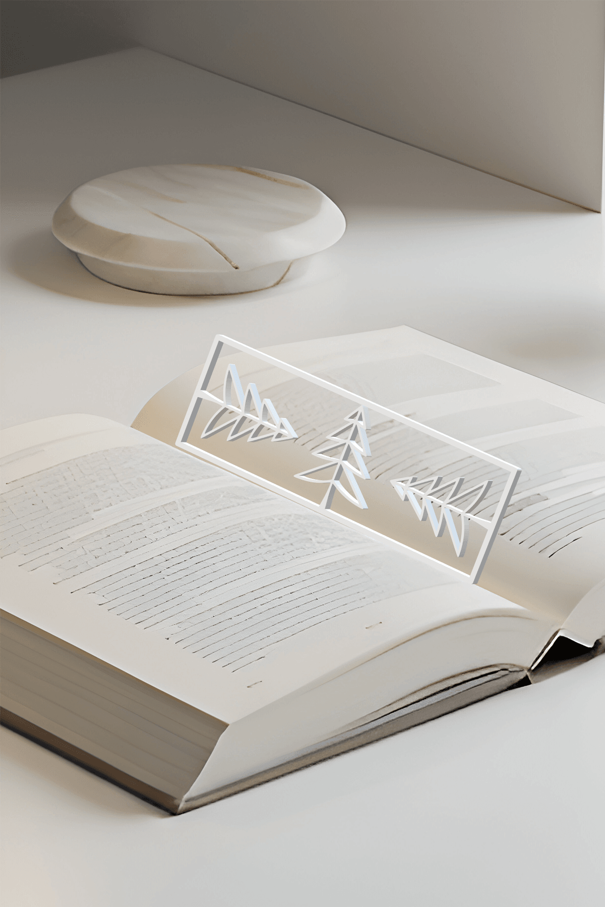 Pine Tree Bookmark, Creative Bookmark, Gift Idea 3d model