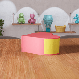 Nesting Heart Shaped Modular Storage Box 3d model