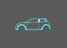 Mini Cooper - Wall Art 3d model