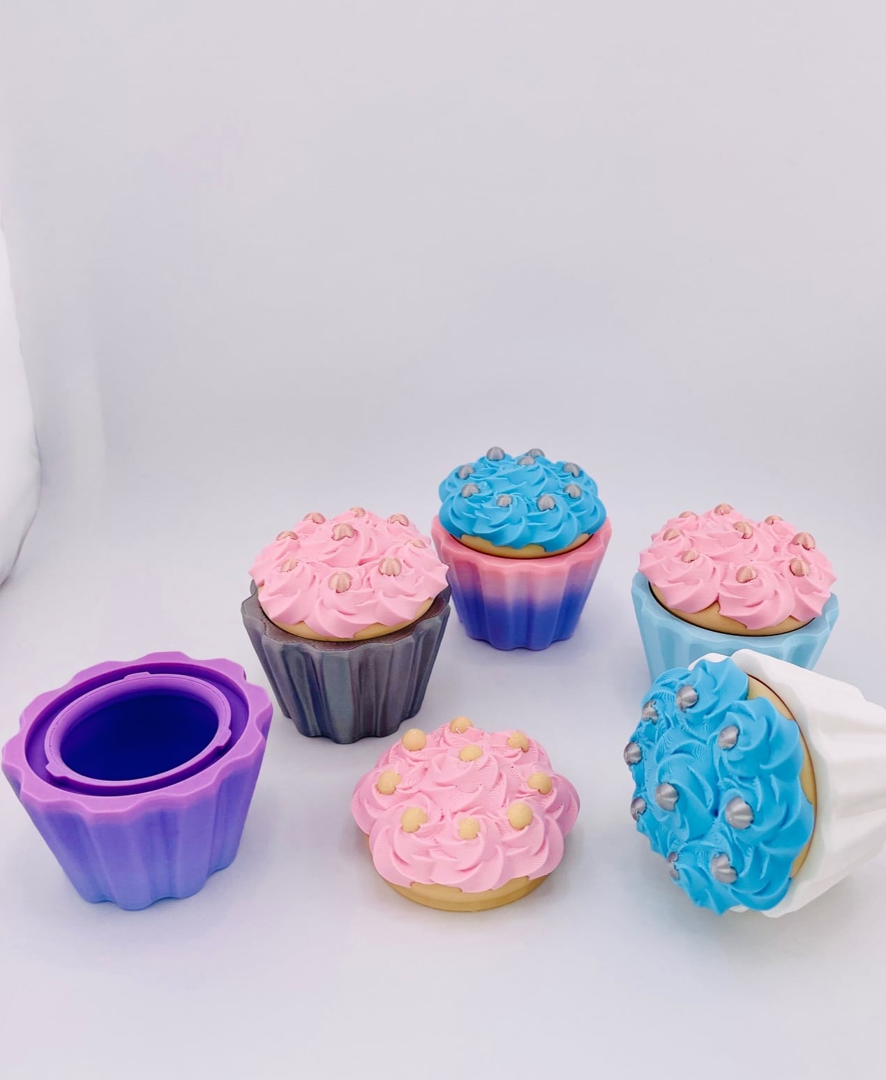 Cupcake Container -Round Sprinkles 3d model