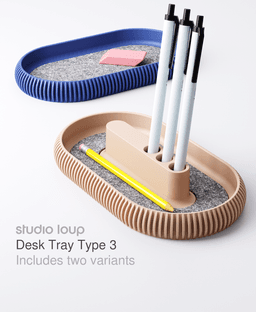 Desk Tray Type 3 (Includes 2 variants) 3d model