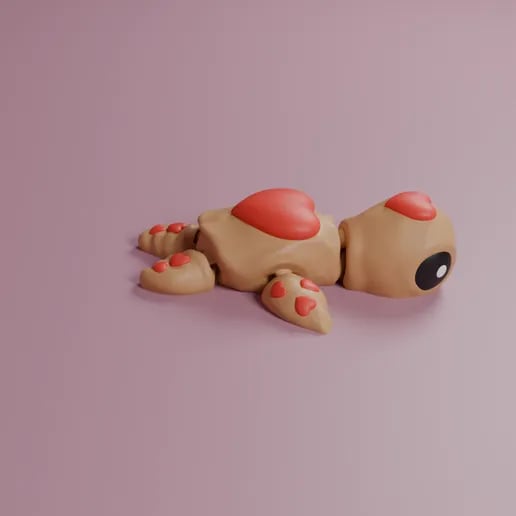 Turtle Love 3d model