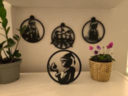 Christmas Panels for Ring Lamp 3d model