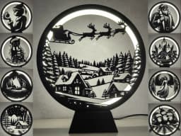 Christmas Panels for Ring Lamp 3d model