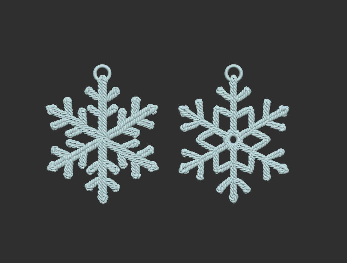 Crochet Snowflake 3d model