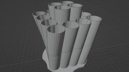 Multi-Slot Brush and Pencil Holder 3d model