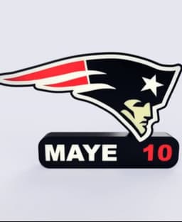 New England Patriots Sign – LED Strip Compatible 3d model