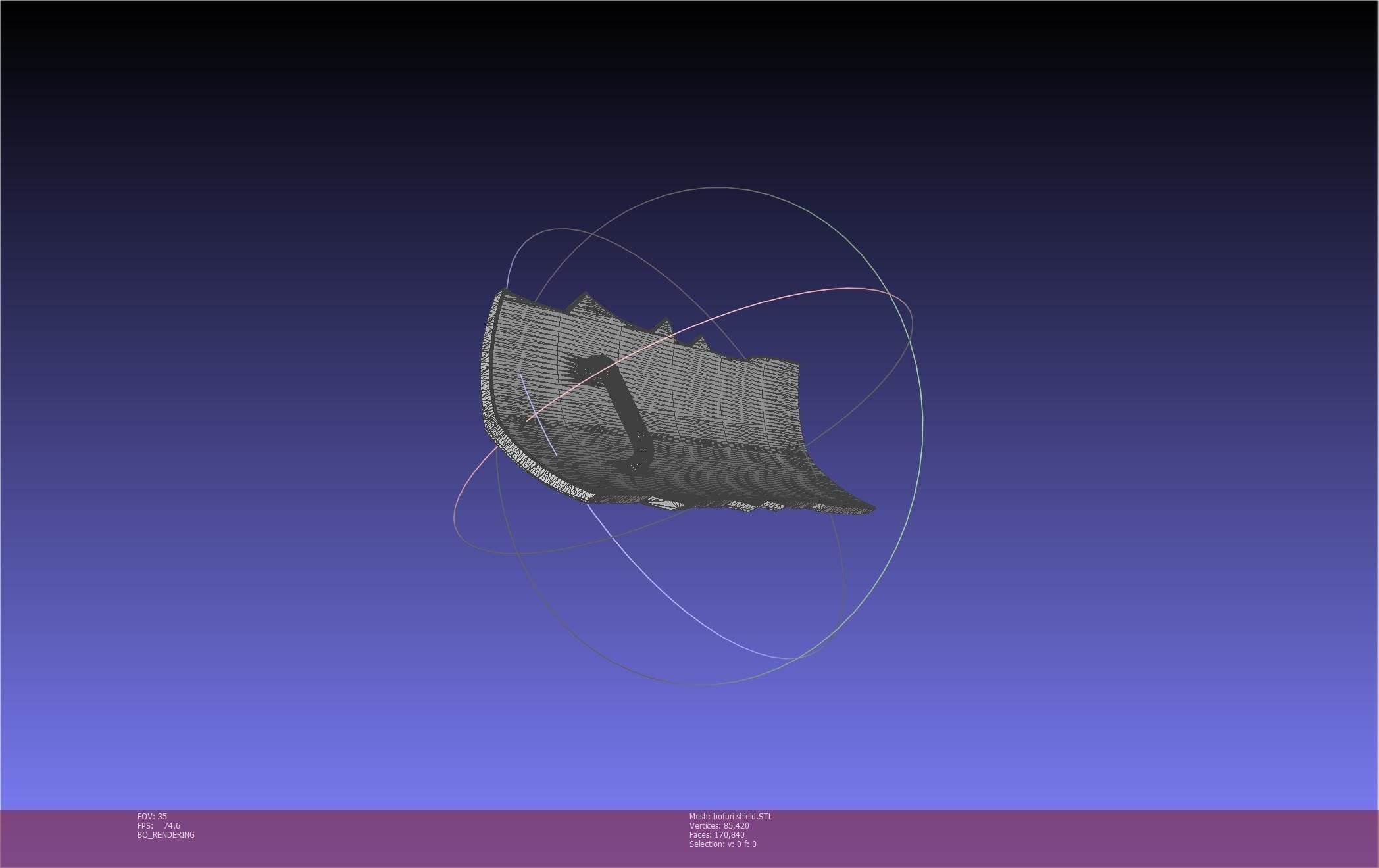 Bofuri Shield 3D-Printable Assembly 3d model