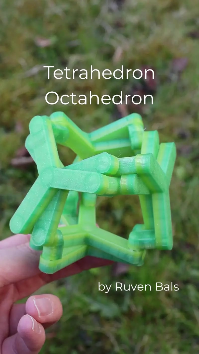 Tetrahedron Octahedron 3d model