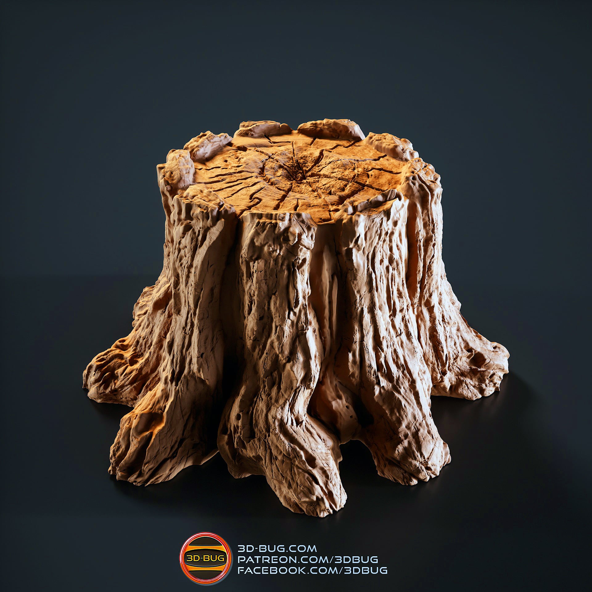 Decorative Tree Stump 3d model