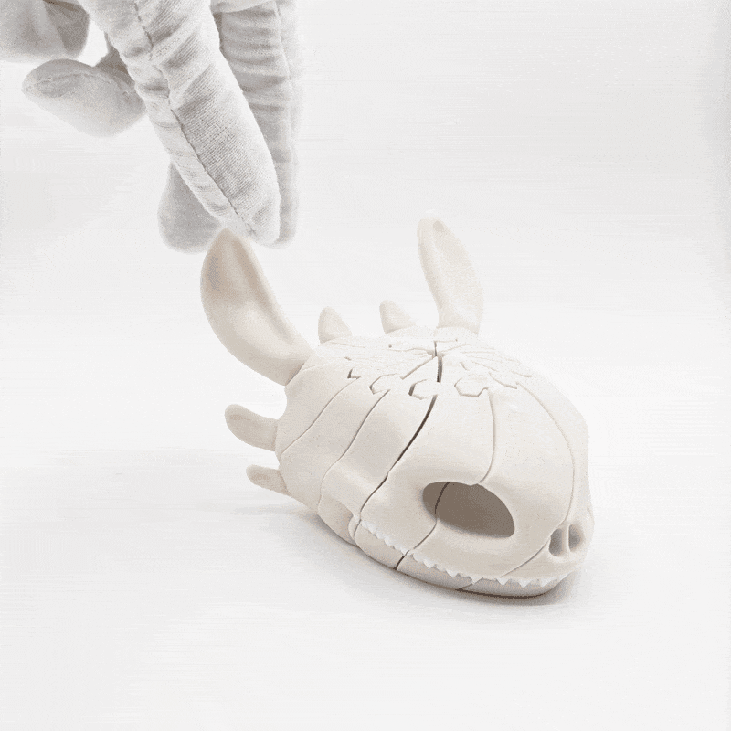 Toothless Dragon Skull Twist Fidget 3d model