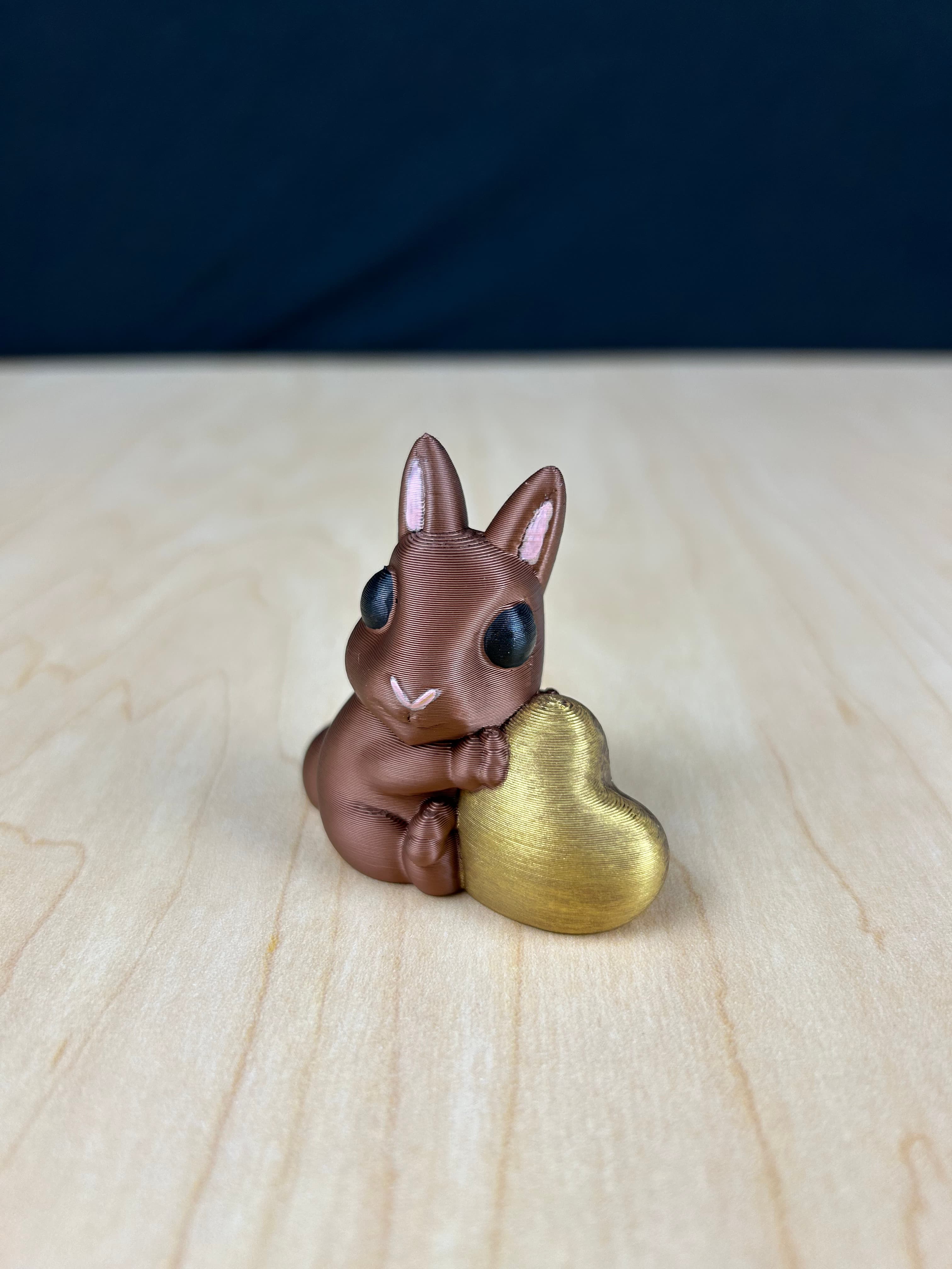 Valentines Bunny Hugging a Heart 3d model