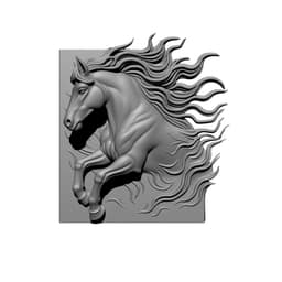 Elegant Horse Wall 3d model