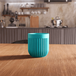 Ribbed Succulent Planter and Organizer 3d model