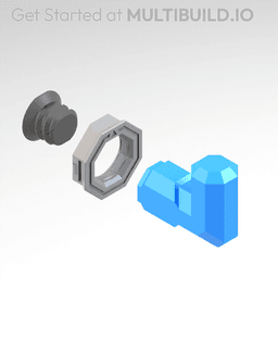 15x12.5 mm - Hook (Bolt-Locked Insert) 3d model