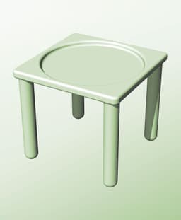 SS128-130Q Stand or Base for Infinite Containers 128 Series 3d model